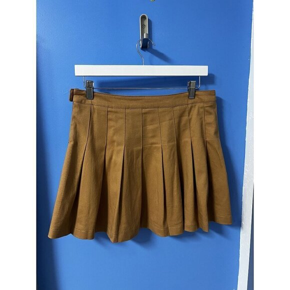 Hesperus Dresses & Skirts - Hesperus Pleated Tan Mini Skirt Womens, Light Academia, Old Money, Preppy, L